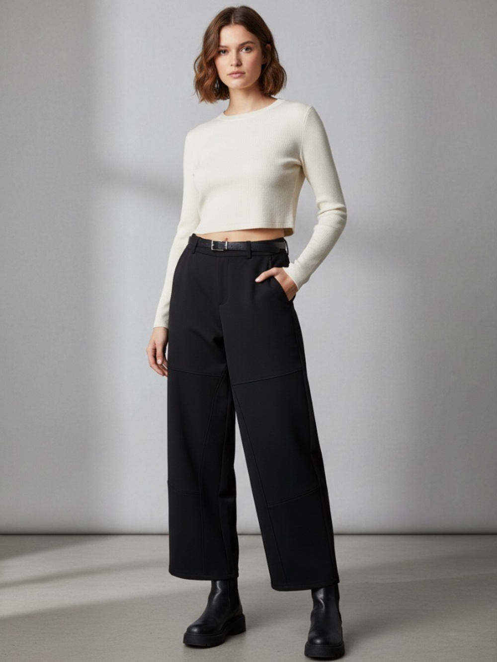 NWT INC international concepts, black barrel pants. 6